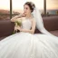 Edles Ivory / Creme Brautkleider / Hochzeitskleider 2019 A Linie Perlenstickerei Perle Pailletten Spitze Blumen Ärmellos Rückenfreies Königliche Schleppe