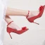 Sparkly Sølv Brudesko 2019 Krystall Paljetter Ankelstropp 9 cm Stiletthæler Spisse Pumps