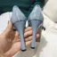 Fashion Sky Blue Prom Pumps 2021 Leather 10 cm Stiletto Heels Pointed Toe Pumps High Heels