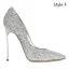 Glitter Witte Pailletten Bruidsschoenen 2019 12 cm Naaldhakken / Stiletto Spitse Neus Huwelijk Pumps