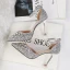 Glitzernden Gold Brautschuhe 2019 Knöchelriemen Strass Pailletten 9 cm Stilettos Spitzschuh Hochzeit High Heels