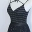 Chic Noire Robe De Soirée 2019 Princesse Titulaire Faux Diamant Sans Manches Dos Nu Longue Robe De Ceremonie