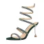 Charmant Argenté Soirée Chaussures Femmes 2019 Faux Diamant 8 cm Talons Aiguilles Peep Toes / Bout Ouvert Talons Hauts