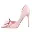 Mode Godis Rosa Brudskor 2019 Rosett 10 cm Stilettklackar Spetsiga Bröllop Pumps
