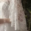 Chic / Beautiful Ivory Pregnant Wedding Dresses 2019 A-Line / Princess V-Neck Pearl Lace Flower 3/4 Sleeve Backless Chapel Train