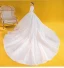 Vintage / Retro Ivory Ball Gown Wedding Dresses 2020 High Neck Lace Flower Long Sleeve Royal Train