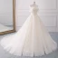 Schöne Champagner Brautkleider 2018 Ballkleid Perlenstickerei Pailletten Mit Spitze Off Shoulder Rückenfreies Ärmellos Königliche Schleppe Hochzeit
