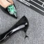 Fine Svart Aften Damesko 2019 Lær Spenne 5 cm Stiletthæler Spisse Høyhælte