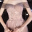 Élégant Rougissant Rose Robe De Soirée 2020 Princesse De l'épaule Perlage Paillettes En Dentelle Fleur Manches Courtes Dos Nu Longue Robe De Ceremonie