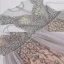 High-end Champagne Grey Evening Dresses  2020 A-Line / Princess Scoop Neck Handmade  Beading Crystal Rhinestone Short Sleeve Floor-Length / Long Formal Dresses