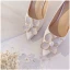 Elegante Ivory / Creme Abend Seide Satin Pumps 2021 Perle 8 cm Stilettos Spitzschuh Pumps Hochhackige