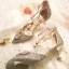 Scintillantes Argenté Mariage Demoiselle D'honneur Talons Hauts 2019 T-Strap Faux Diamant Paillettes 8 cm Talons Aiguilles À Bout Pointu Chaussure De Mariée