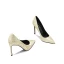 Charmig Silver Afton Pumps 2020 Polyester Paljetter 10 cm Stilettklackar Spetsiga Pumps
