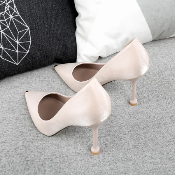 Stijlvolle Koninklijk Blauw Avond Pumps 2019 Satijn 10 cm Naaldhakken / Stiletto Spitse Neus Pumps