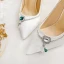 Mode Ivoire Soie Satin Faux Diamant Chaussure De Mariée 2021 9 cm Talons Aiguilles À Bout Pointu Mariage Escarpins Talons Hauts