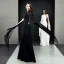 Amazing / Unique Black Evening Dresses  2018 Trumpet / Mermaid Scoop Neck Long Sleeve Floor-Length / Long Formal Dresses