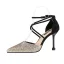 Chic / Beautiful Silver Prom Womens Shoes 2020 Sequins X-Strap 9 cm Stiletto Heels Pointed Toe High Heels