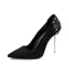 Stilig Brun Casual Pumps 2019 Mocka Nit 10 cm Stilettklackar Spetsiga Pumps