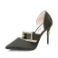 Simple Rouge Désinvolte Chaussures Femmes 2019 Boucle 10 cm Talons Aiguilles À Bout Pointu Talons Hauts