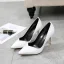 Chic Noire OL Escarpins 2020 Cuir 8 cm Talons Aiguilles À Bout Pointu Escarpins