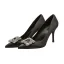 Fashion Ocean Blue Evening Party Pumps 2020 Satin Rhinestone 9 cm Stiletto Heels Pointed Toe Pumps