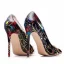 Unique Freizeit Königliches Blau Gekritzel Pumps 2020 11 cm Stilettos Spitzschuh Pumps