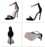 Sexy Noire Soirée Faux Diamant Sandales Femme 2021 Bride Cheville 11 cm Talons Aiguilles Peep Toes / Bout Ouvert Sandales Talons Hauts