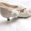 Chic / Beautiful Ivory Low Heel Wedding Shoes 2020 Rhinestone Lace Flower Appliques 4 cm Stiletto Heels Round Toe Wedding Pumps