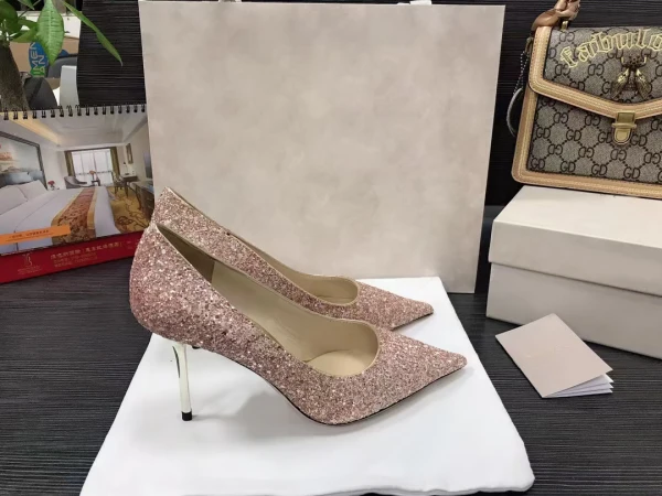 Scintillantes Vert Soirée Paillettes Escarpins 2021 Cuir 8 cm Talons Aiguilles Talons Hauts À Bout Pointu Escarpins