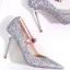 Sparkly Rose Gold Sequins Wedding Shoes 2020 10 cm Stiletto Heels Pointed Toe Wedding Pumps
