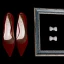Elegant Red Pearl Bow Wedding Shoes 2021 5 cm Thick Heels Block Heels Pointed Toe Wedding Pumps High Heels