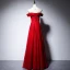 Elegant Black Evening Dresses  2020 A-Line / Princess Scoop Neck Beading Short Sleeve Backless Floor-Length / Long Formal Dresses