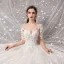 Haut de Gamme Ivoire Robe De Mariée 2020 Robe Boule Encolure Dégagée Perlage Faux Diamant En Dentelle Fleur Manches Longues Dos Nu Royal Train