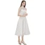 Abordable Ivoire de retour Robe De Graduation 2020 Princesse Col Haut Étoile En Dentelle Sans Manches Thé Longueur Robe De Ceremonie
