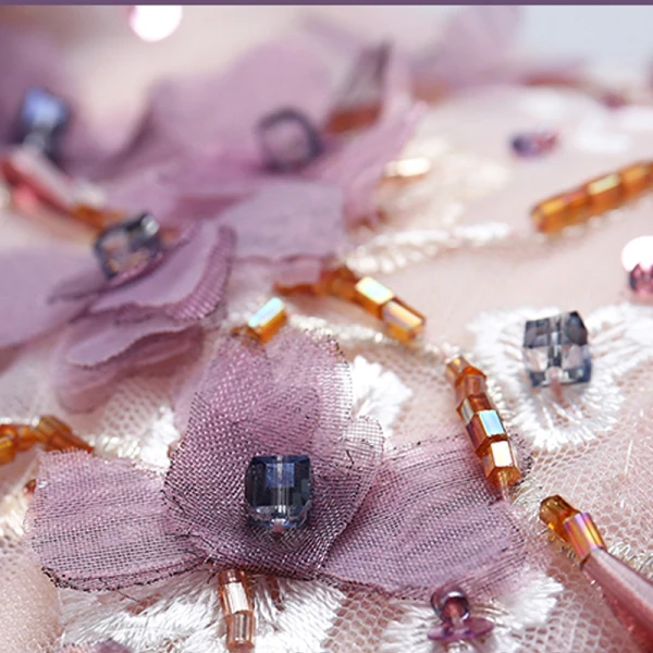Chic / Beautiful Purple Prom Dresses 2020 A-Line / Princess Off-The-Shoulder Beading Crystal Appliques Lace Flower Sleeveless Backless Floor-Length / Long Formal Dresses