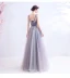 Classy Lavender Prom Dresses 2020 A-Line / Princess Square Neckline Sleeveless Backless Floor-Length / Long Formal Dresses