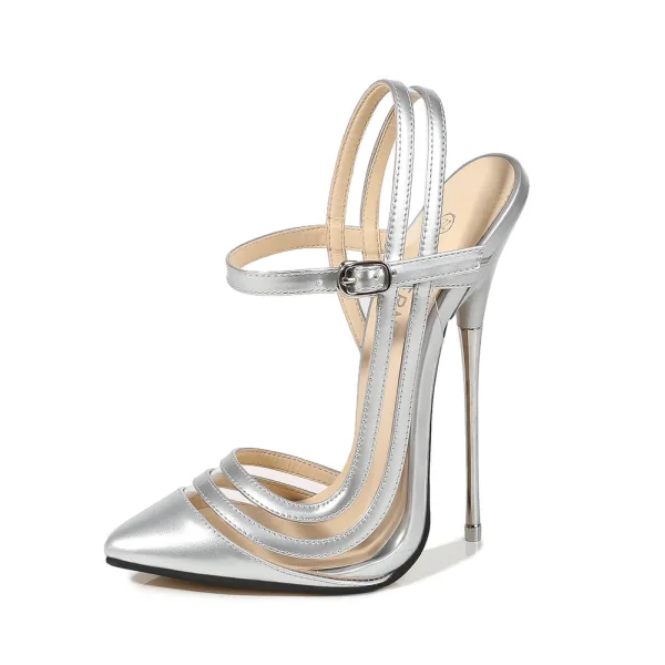 Sexy Candy Pink Rave Club Womens Sandals 2020 15 cm Stiletto Heels Pointed Toe Heels