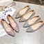 Charmant Argenté Chaussure De Mariée 2020 Paillettes À Bout Pointu Plate Mariage Escarpins