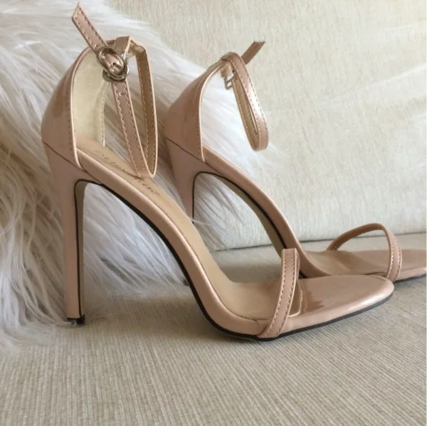 Seksowne Czerwone Przypadkowy Sandały Damskie 2020 Z Paskiem 11 cm Szpilki Peep Toe Sandały