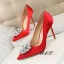 Fine Sølv Aften Rhinestone Pumps 2020 10 cm Stiletthæler Spisse Pumps