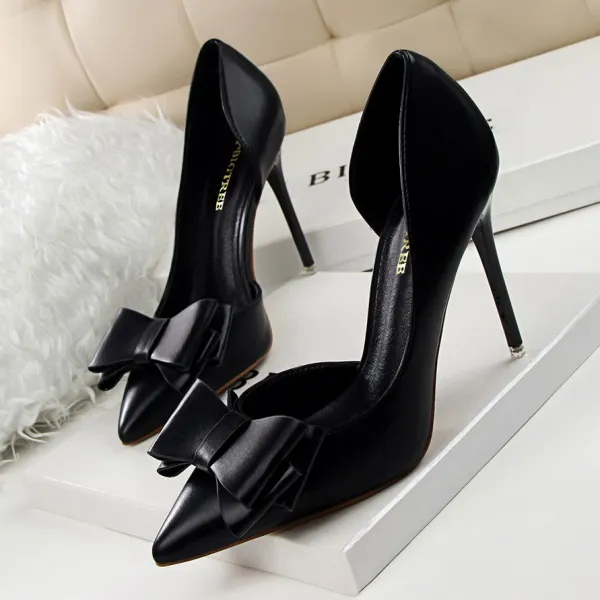 Heerlijk Candy Roze Afspraak Damesschoenen 2020 Strik 10 cm Naaldhakken / Stiletto Spitse Neus Hoge Hakken