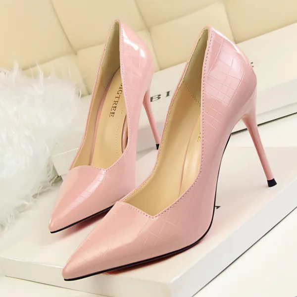 Chic / Belle Bronze Club de carnaval Escarpins 2020 Cuir Verni 9 cm Talons Aiguilles À Bout Pointu Escarpins
