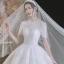 Élégant Haut de Gamme Ivoire Robe Boule Robe De Mariée 2021 Encolure Dégagée Perlage En Dentelle Fleur Manches Courtes Dos Nu Royal Train Mariage
