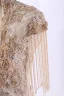 Luxe Élégant Beige Fait main Robe De Soirée 2020 Princesse U-Cou Perlage Gland Cristal Faux Diamant En Dentelle Fleur Sans Manches Dos Nu Train De Balayage Robe De Ceremonie
