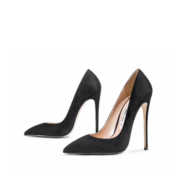 Modest / Simple Black Office OL Pumps 2020 12 cm Stiletto Heels Pointed Toe Pumps