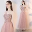 Élégant Nues Robe De Soirée 2018 Princesse En Dentelle Appliques Perle Faux Diamant Une épaule Dos Nu Sans Manches Longueur Cheville Robe De Ceremonie