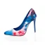 Chic / Beautiful Ocean Blue Street Wear Printing Pumps 2020 9 cm Stiletto Heels Pointed Toe Pumps