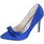Elegante Ivoor Gala Pumps 2020 Satijn Strik 9 cm Naaldhakken / Stiletto Spitse Neus Pumps