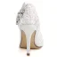 Sexy Black Evening Party See-through Pumps 2020 Lace Rhinestone 9 cm Stiletto Heels Open / Peep Toe Pumps