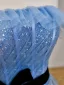 Charmant Bling Bling Himmelblau Pailletten Ballkleider 2024 A Linie Bandeau Ärmellos Schleife Stoffgürtel Rückenfreies Lange Festliche Kleider